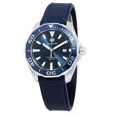  Shop Authentic Tag Heuer Aquaracer Quartz Blue Dial Blue Rubber Strap Watch for Men - WAY101C.FT6153 - Luxxuri