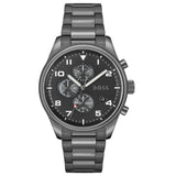  Shop Authentic Hugo Boss View Chronograph Grey Dial Grey Steel Strap Watch For Men - 1513991 - Luxxuri