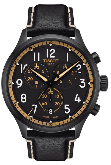  Shop Authentic Tissot Chrono XL Vintage Chronograph Black Dial Black Leather Strap Watch For Men - T116.617.36.052.02 - Luxxuri