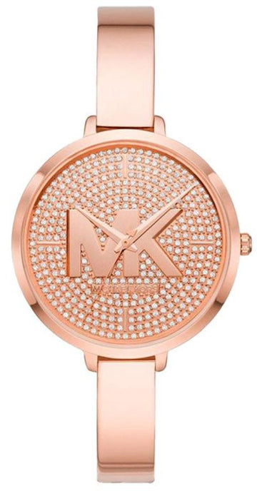  Shop Authentic Michael Kors Charley Quartz Crystals Rose Gold Dial Rose Gold Steel Strap Watch For Women - MK4433 - Luxxuri