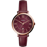  Shop Authentic Fossil Jacqueline Burgundy Dial Burgundy Leather Strap Watch for Women  - ES4099 - Luxxuri