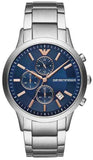  Shop Authentic Emporio Armani Renato Chronograph Blue Dial Silver Steel Strap Watch For Men - AR11458 - Luxxuri