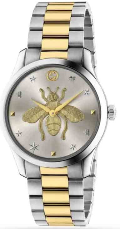  Shop Authentic Gucci G Timeless Silver Dial Two Tone Steel Strap Watch For Women - YA1264131 - Luxxuri