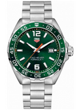  Shop Authentic Tag Heuer Formula 1 Quartz Green Dial Silver Steel Strap Watch for Men - WAZ1017.BA0842 - Luxxuri