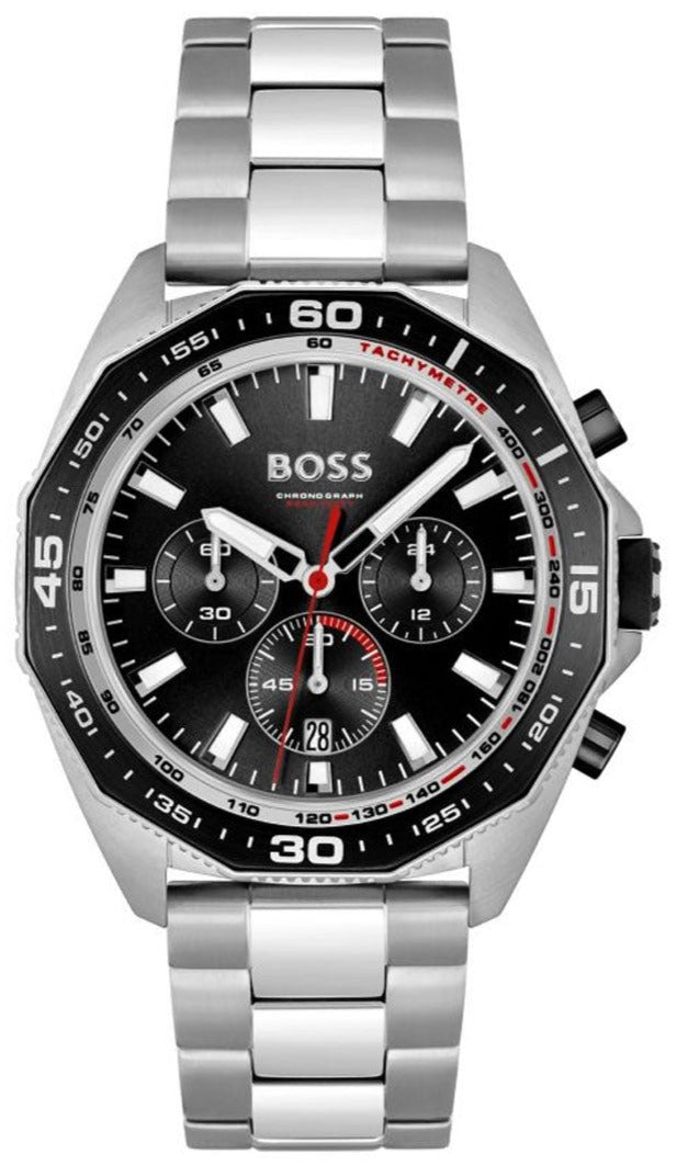  Shop Authentic Hugo Boss Energy Chronograph Black Dial Silver Steel Strap Watch For Men - 1513971 - Luxxuri