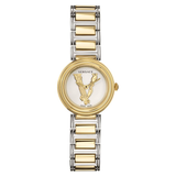  Shop Authentic Versace Virtus Quartz White Dial Two Tone Steel Strap Watch For Women - VET300721 - Luxxuri