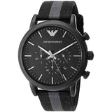  Shop Authentic Emporio Armani Luigi Chronograph Quartz Black Dial Two Tone Nylon Strap Watch For Men - AR1948 - Luxxuri