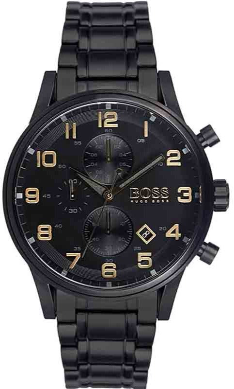  Shop Authentic Hugo Boss Aeroliner Black Dial Black Steel Strap Watch for Men - 1513275 - Luxxuri