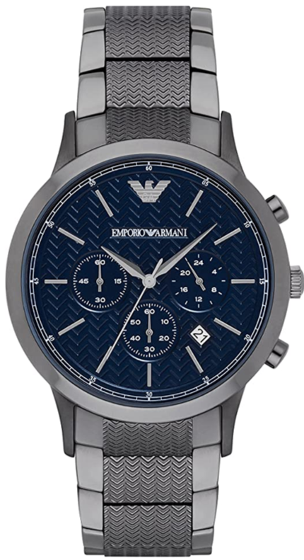  Shop Authentic Emporio Armani Renato Chronograph Quartz Blue Dial Grey Steel Strap Watch For Men - AR2505 - Luxxuri