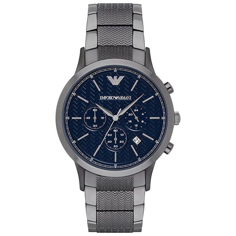  Shop Authentic Emporio Armani Renato Chronograph Quartz Blue Dial Grey Steel Strap Watch For Men - AR2505 - Luxxuri