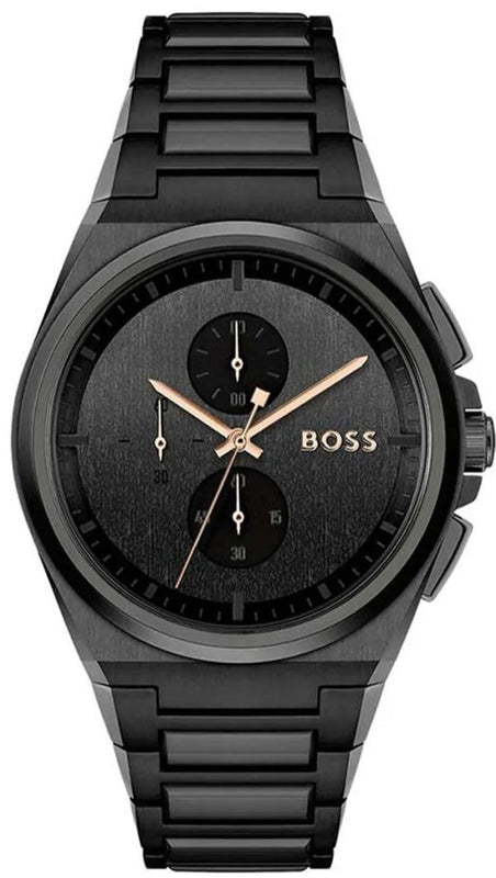  Shop Authentic Hugo Boss Steer Analog Black Dial  Black Steel Strap Watch For Men - 1514068 - Luxxuri