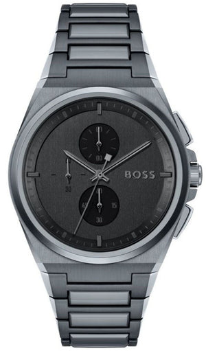  Shop Authentic Hugo Boss Steer Chronograph Quartz Grey Dial Grey Steel Strap Watch For Men - 1513996 - Luxxuri