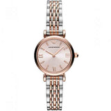  Shop Authentic Emporio Armani Gianni T Bar Pink Dial Two Tone Steel Strap Watch For Women - AR11223 - Luxxuri
