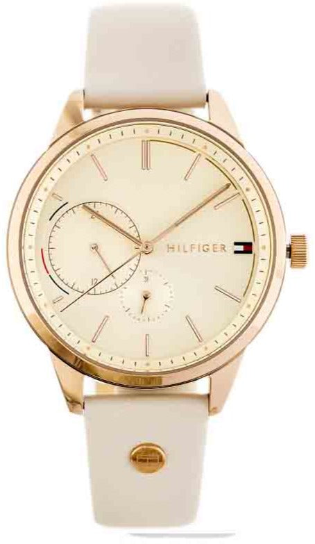  Shop Authentic Tommy Hilfiger Brooke Quartz White Dial Cream Leather Strap Watch for Women  - 1782022 - Luxxuri