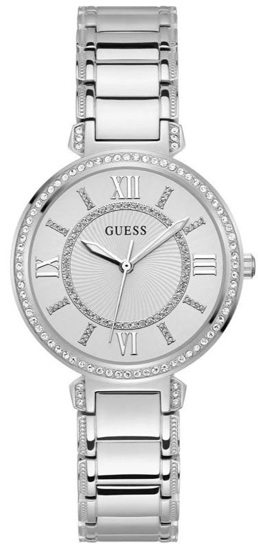  Shop Authentic Guess Montage Quartz Silver Dial Silver Steel Strap Watch For Women - GW0588L2 - Luxxuri