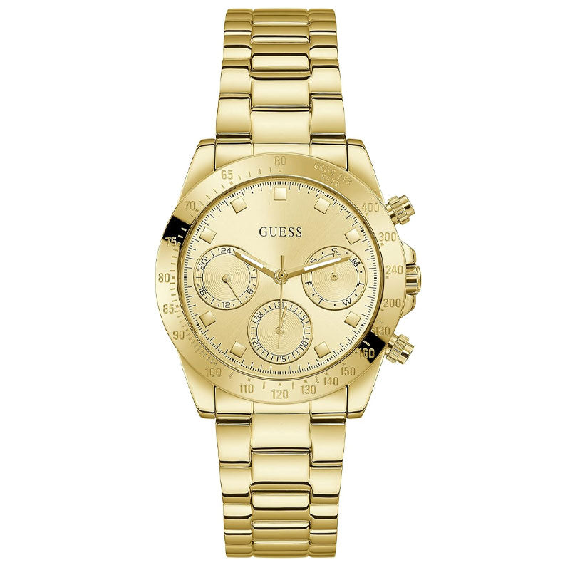  Shop Authentic Guess Eclipse Gold Dial Gold Steel Strap Watch for Women - GW0314L2 - Luxxuri