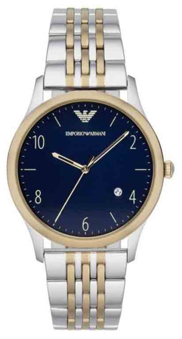 Shop Authentic Emporio Armani Classic Quartz Blue Dial Two Tone Steel Strap Watch For Men - AR1868 - Luxxuri