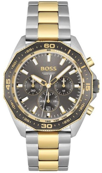  Shop Authentic Hugo Boss Energy Chronograph Grey Dial Two Tone Steel Strap Watch For Men - 1513974 - Luxxuri