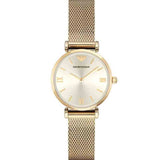  Shop Authentic Emporio Armani Retro Gold Dial Gold Mesh Bracelet Watch For Women - AR1957 - Luxxuri