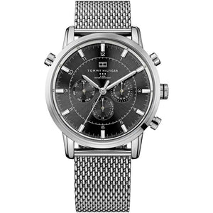  Shop Authentic Tommy Hilfiger Harrison Quartz Grey Dial Silver Mesh Bracelet Watch for Men - 1790877 - Luxxuri