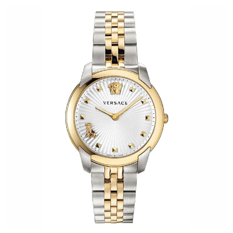  Shop Authentic Versace Audrey Quartz White Dial Two Tone Steel Strap Watch for Women - VELR00519 - Luxxuri