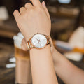  Shop Authentic Calvin Klein Stately White Dial Gold Steel Strap Watch for Women - K3G2352W - Luxxuri