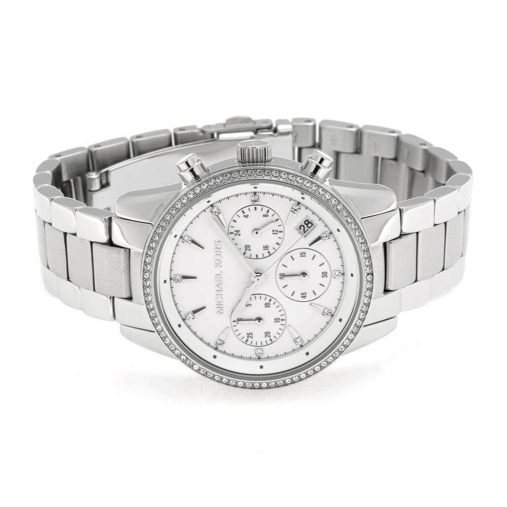  Shop Authentic Michael Kors Ritz Silver Dial Silver Steel Strap Watch for Women - MK6428 - Luxxuri