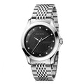  Shop Authentic Gucci G Timeless Diamonds Black Dial Silver Steel Strap Watch For Men - YA126405 - Luxxuri