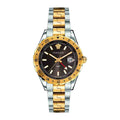  Shop Authentic Versace Hellenyium GMT Black Dial Two Tone Steel Strap Watch for Men - V11040015 - Luxxuri