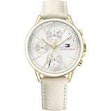  Shop Authentic Tommy Hilfiger Carly Silver Dial Cream Leather Strap Watch for Women - 1781790 - Luxxuri