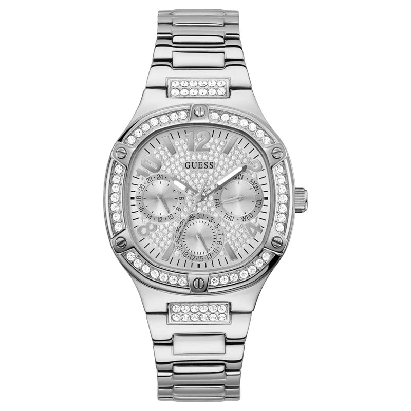  Shop Authentic Guess Duchess Quartz Silver Dial Silver Steel Strap Watch For Women - GW0558L1 - Luxxuri