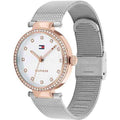  Shop Authentic Tommy Hilfiger Lynn Quartz Silver Dial Silver Mesh Bracelet Watch For Women - 1781863 - Luxxuri