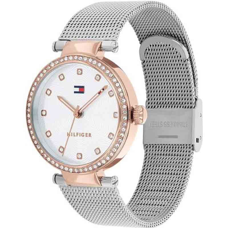  Shop Authentic Tommy Hilfiger Lynn Quartz Silver Dial Silver Mesh Bracelet Watch For Women - 1781863 - Luxxuri