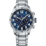  Shop Authentic Tommy Hilfiger Trent Chronograph Blue Dial Silver Steel Strap Watch for Men - 1791053 - Luxxuri