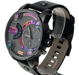  Shop Authentic Diesel Badass Chronograph Anthracite Dial Black Leather Strap Watch For Men - DZ7270 - Luxxuri