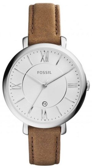  Shop Authentic Fossil Jacqueline White Dial Brown Leather Strap Watch for Women - ES3708 - Luxxuri