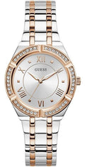  Shop Authentic Guess Cosmo Quartz Silver Dial Two Tone Steel Strap Watch For Women - GW0033L9 - Luxxuri