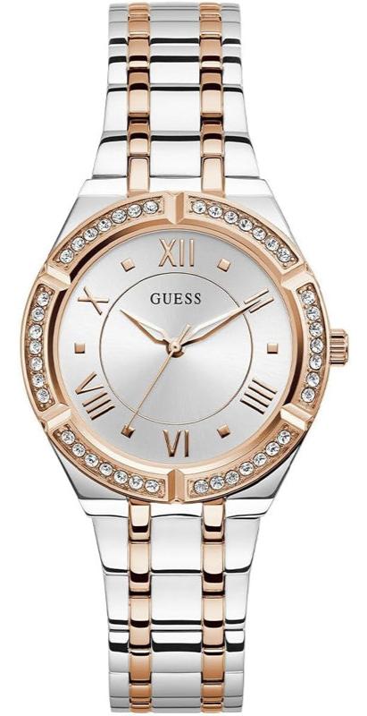  Shop Authentic Guess Cosmo Quartz Silver Dial Two Tone Steel Strap Watch For Women - GW0033L9 - Luxxuri