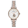  Shop Authentic Emporio Armani Gianni T-Bar Analog White Dial Two Tone Steel Strap Watch For Women - AR60019 - Luxxuri