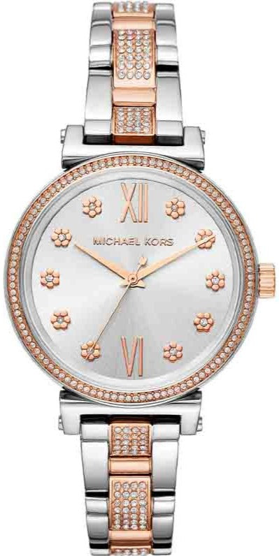  Shop Authentic Michael Kors Sophie Chronograph Silver Dial Two Tone Steel Strap Watch For Women - MK3880 - Luxxuri