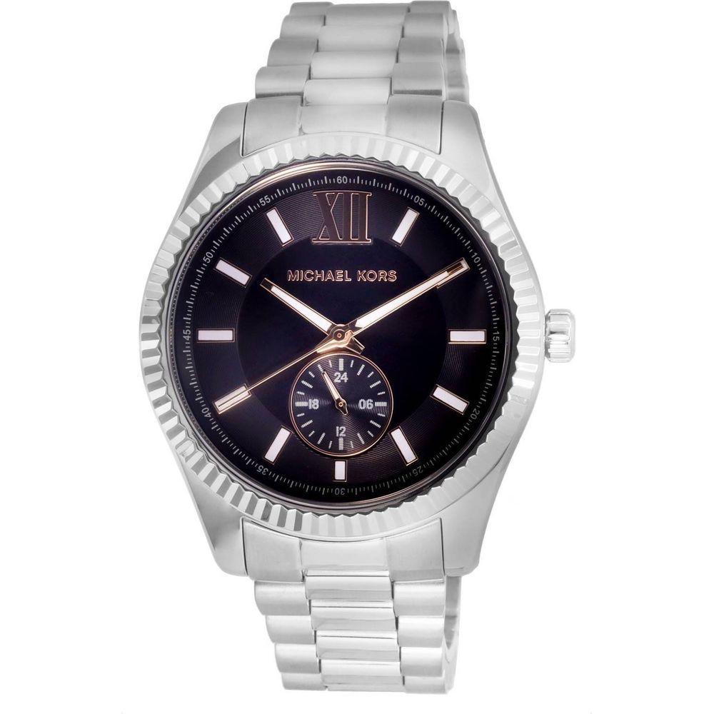  Shop Authentic Michael Kors Lexington Quartz Black Dial Silver Steel Strap Watch For Women - MK8946 - Luxxuri