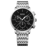  Shop Authentic Hugo Boss Associate Black Dial Silver Steel Strap Watch for Men - 1513267 - Luxxuri