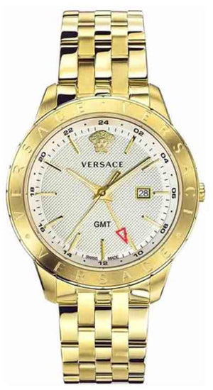  Shop Authentic Versace Univers Quartz White Dial Gold Steel Strap Watch for Men - VEBK00518 - Luxxuri