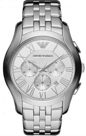  Shop Authentic Emporio Armani Velente Chronograph Quartz Silver Dial Silver Steel Strap Watch For Men - AR1702 - Luxxuri