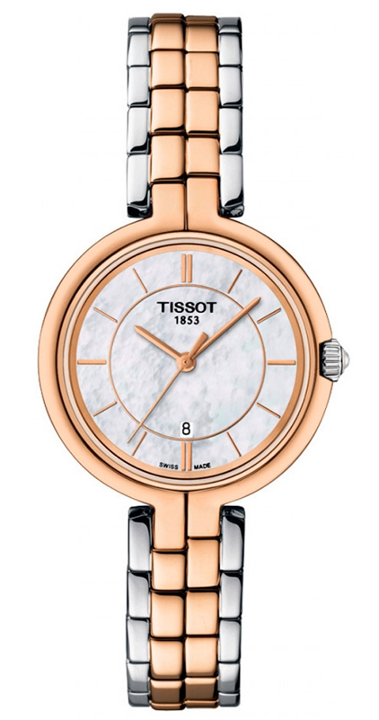  Shop Authentic Tissot T Lady Flamingo Mother of Pearl White Dial Two Tone Steel Strap Watch For Women - T094.210.22.111.00 - Luxxuri