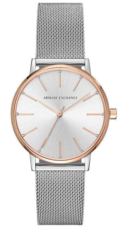  Shop Authentic Armani Exchange Lola Analog White Dial Silver Mesh Strap Watch For Women - AX5537 - Luxxuri