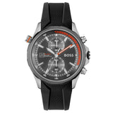  Shop Authentic Hugo Boss Globetrotter Grey Dial Black Silicone Strap Watch for Men - 1513931 - Luxxuri