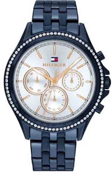  Shop Authentic Tommy Hilfiger Ari Diamonds White Dial Blue Steel Strap Watch for Women - 1782003 - Luxxuri