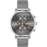  Shop Authentic Hugo Boss Integrity Grey Dial Silver Mesh Bracelet Watch for Men - 1513807 - Luxxuri