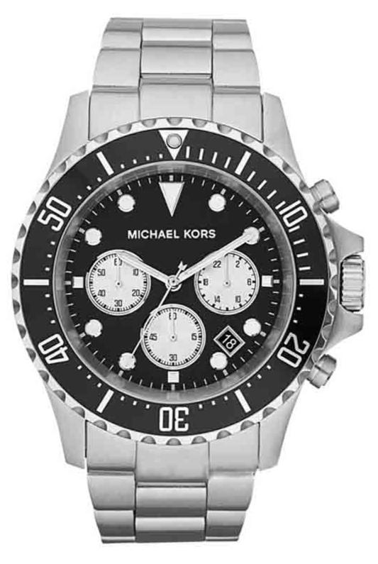  Shop Authentic Michael Kors Everest Chronograph Black Dial Silver Steel Strap Watch For Men - MK8256 - Luxxuri